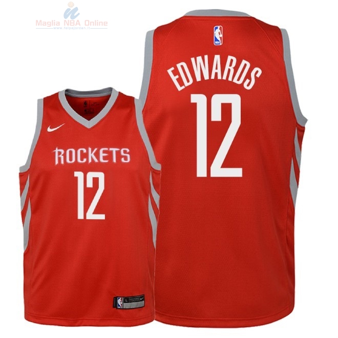 Acquista Maglia NBA Bambino Houston Rockets #12 Vincent Edwards Rosso Icon 2018