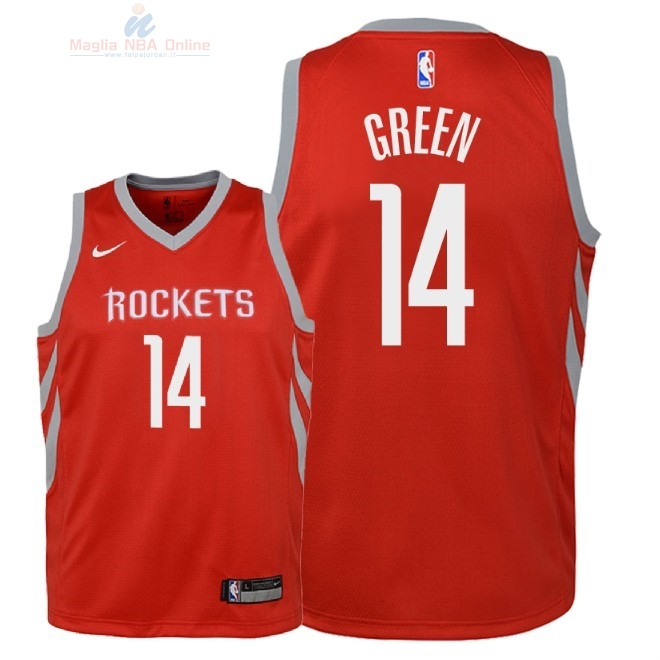 Acquista Maglia NBA Bambino Houston Rockets #14 Gerald Green Rosso Icon 2018