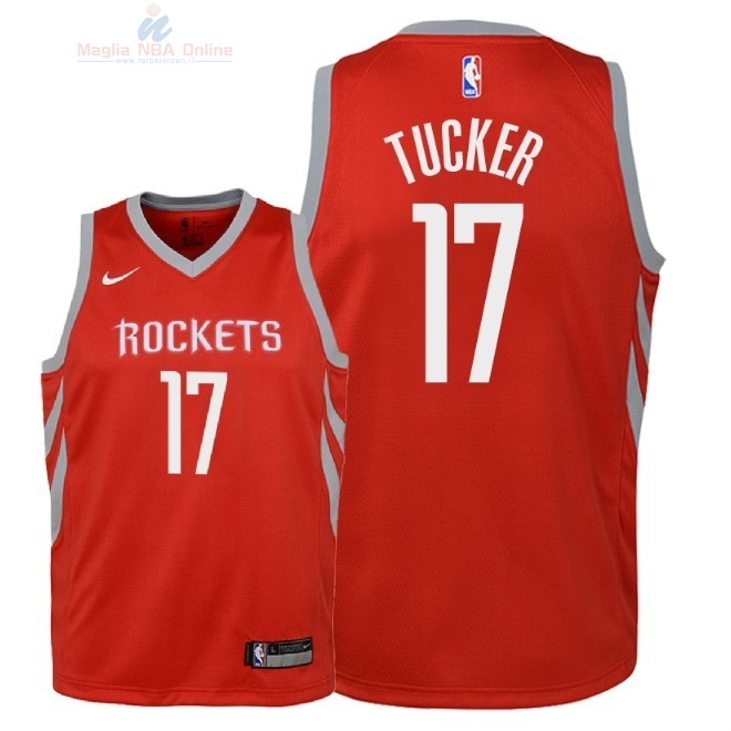 Acquista Maglia NBA Bambino Houston Rockets #17 P.J. Tucker Rosso Icon 2018