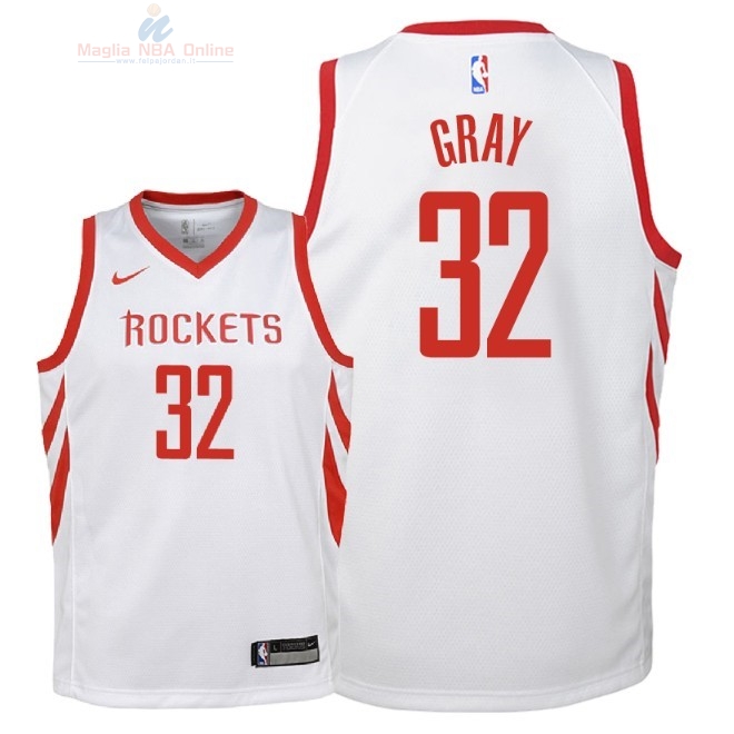 Acquista Maglia NBA Bambino Houston Rockets #32 Rob Gray Bianco Association 2018