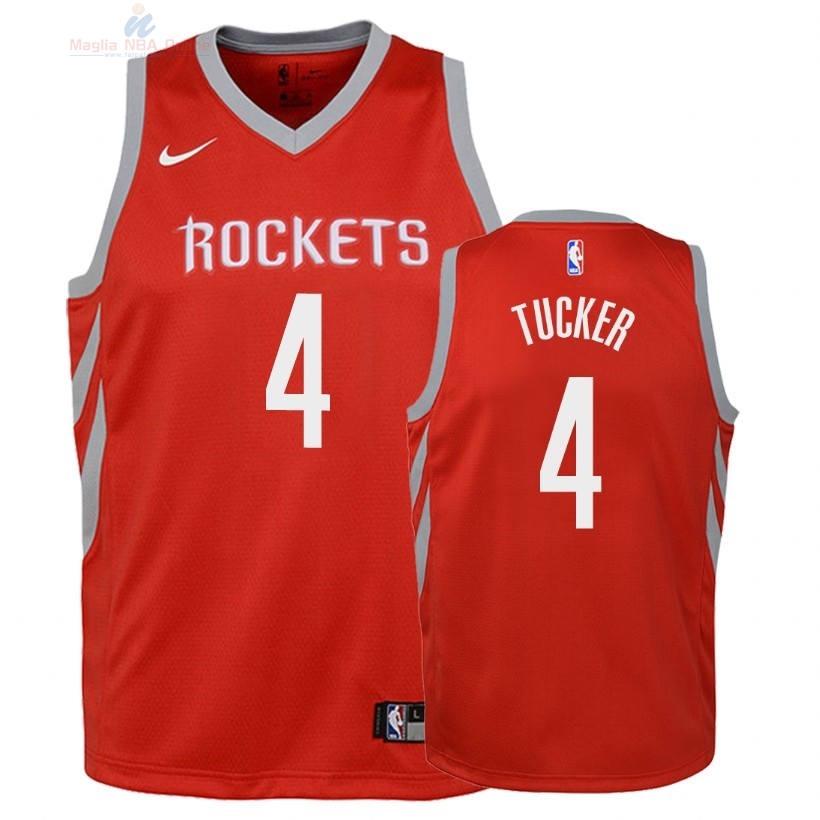 Acquista Maglia NBA Bambino Houston Rockets #4 P.J. Tucker Rosso Icon 2018