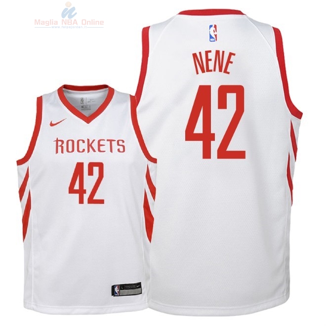 Acquista Maglia NBA Bambino Houston Rockets #42 Nene Bianco Association 2018