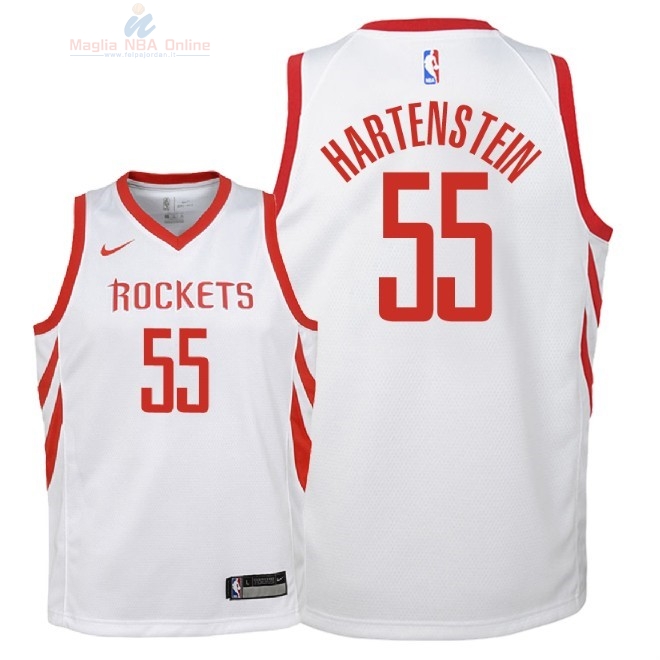 Acquista Maglia NBA Bambino Houston Rockets #55 Isaiah Hartenstein Bianco Association 2018