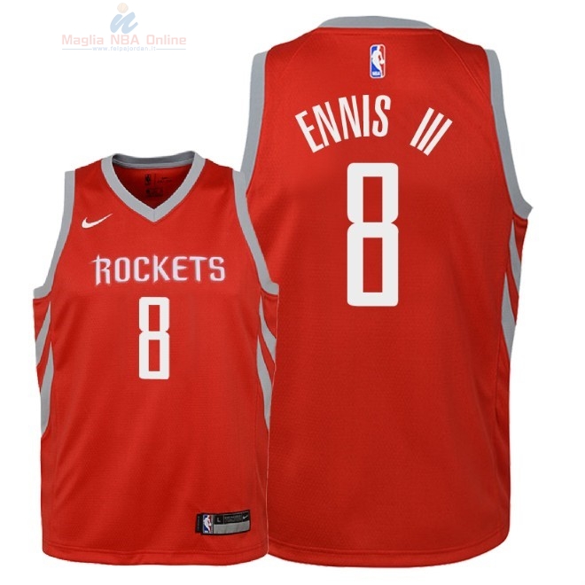 Acquista Maglia NBA Bambino Houston Rockets #8 James Ennis III Rosso Icon 2018