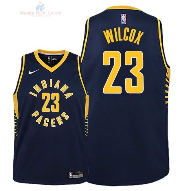 Acquista Maglia NBA Bambino Indiana Pacers #23 C.J. Wilcox Marino Icon 2018-19