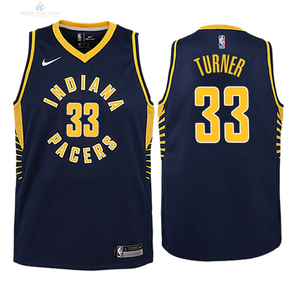 Acquista Maglia NBA Bambino Indiana Pacers #33 Myles Turner Marino Icon 2018