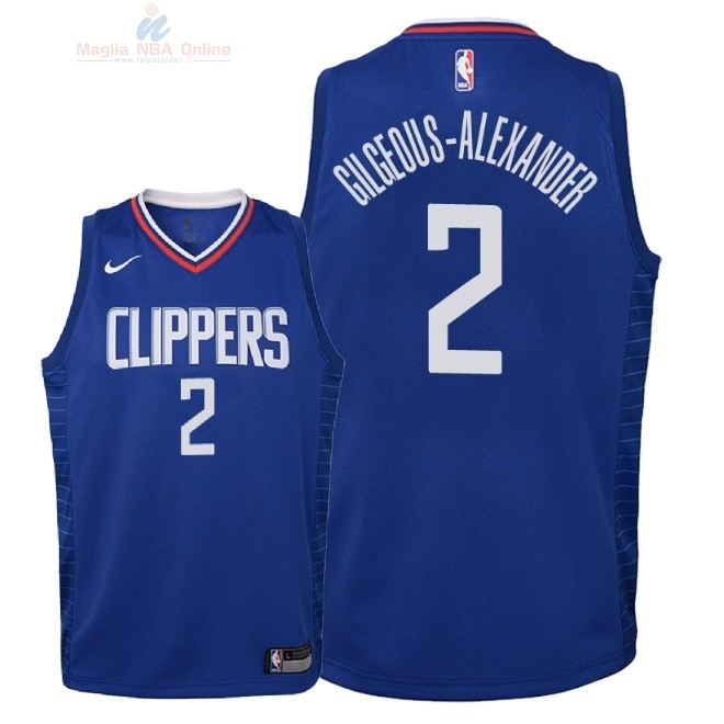 Acquista Maglia NBA Bambino L.A.Clippers #2 Shai Gilgeous Alexander Blu Icon 2018