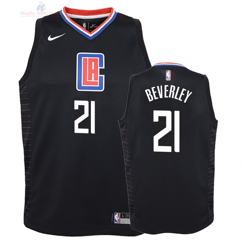 Acquista Maglia NBA Bambino L.A.Clippers #21 Patrick Beverley Nero Statement 2018