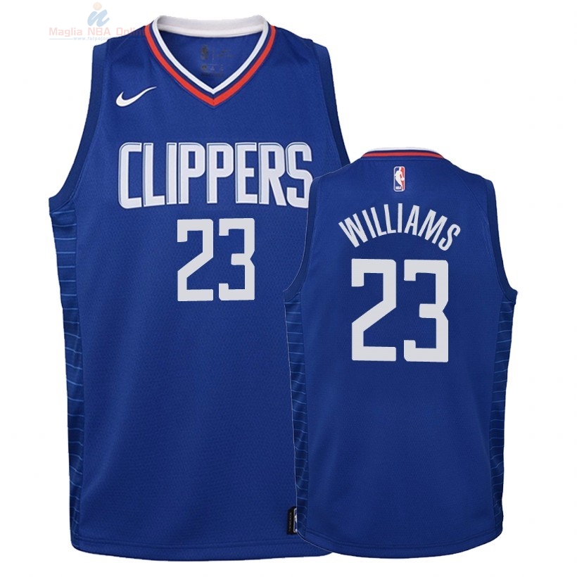Acquista Maglia NBA Bambino L.A.Clippers #23 Lou Williams Blu Icon 2018