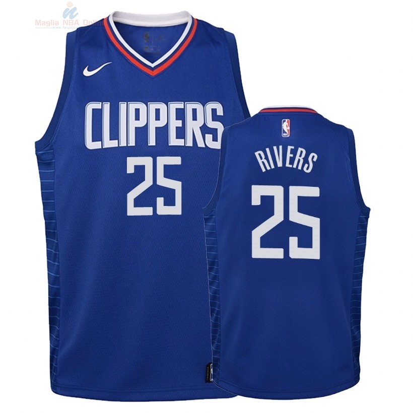 Acquista Maglia NBA Bambino L.A.Clippers #25 Austin Rivers Blu Icon 2018