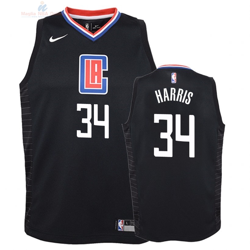 Acquista Maglia NBA Bambino L.A.Clippers #34 Tobias Harris Nero Statement 2018