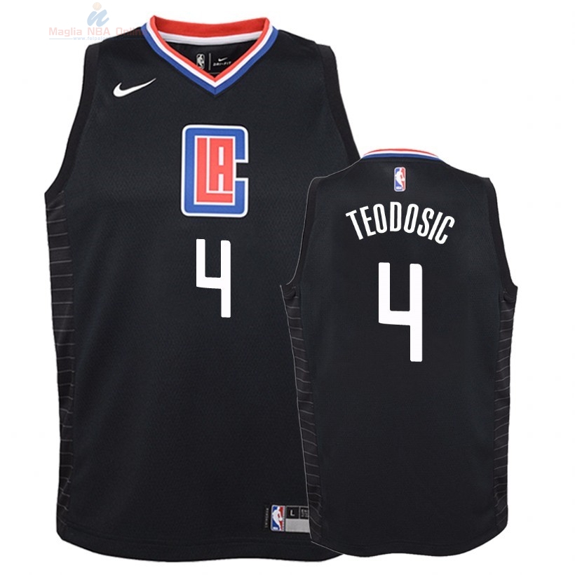 Acquista Maglia NBA Bambino L.A.Clippers #4 Milos Teodisic Nero Statement 2018