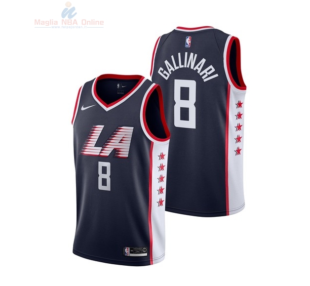 Acquista Maglia NBA Bambino L.A.Clippers #8 Danilo Gallinari Nike Marino Città 2018-19