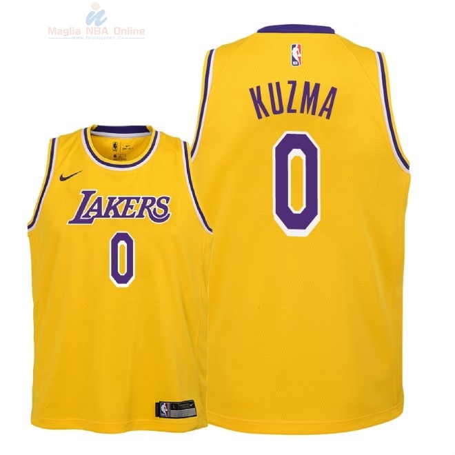 Acquista Maglia NBA Bambino L.A.Lakers #0 Kyle Kuzma Giallo Icon 2018-19