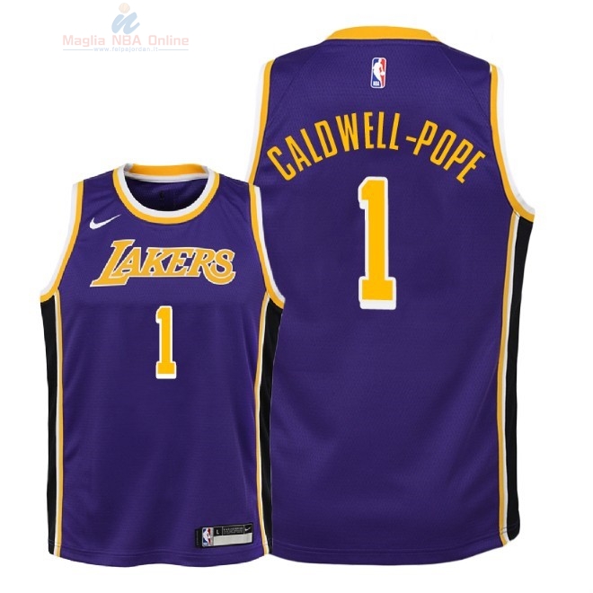 Acquista Maglia NBA Bambino L.A.Lakers #1 Kentavious Caldwell Pope Porpora Statement 2018-19