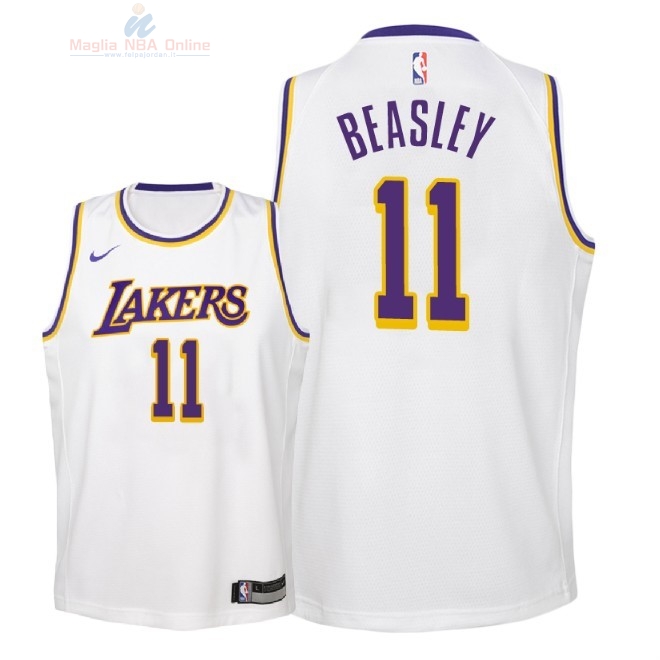 Acquista Maglia NBA Bambino L.A.Lakers #11 Michael Beasley Bianco Association 2018-19