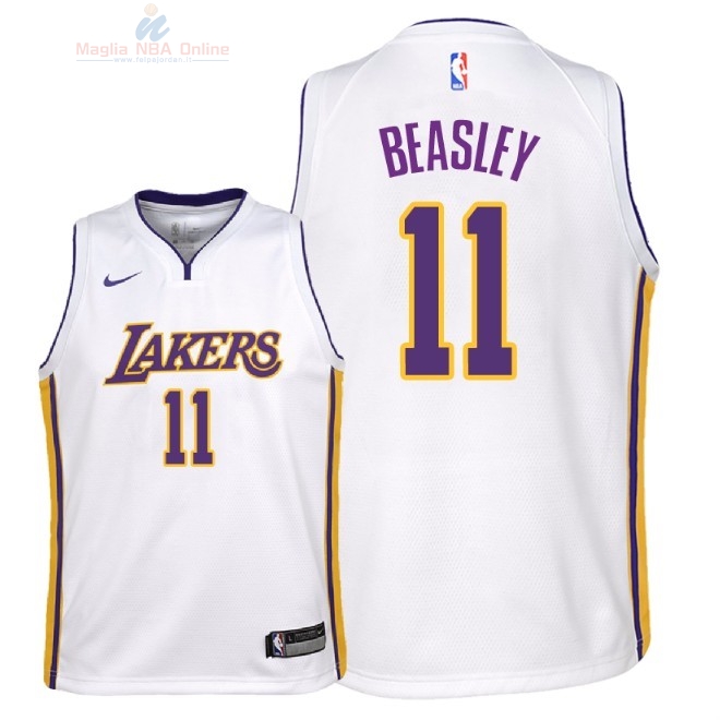 Acquista Maglia NBA Bambino L.A.Lakers #11 Michael Beasley Bianco Association 2018