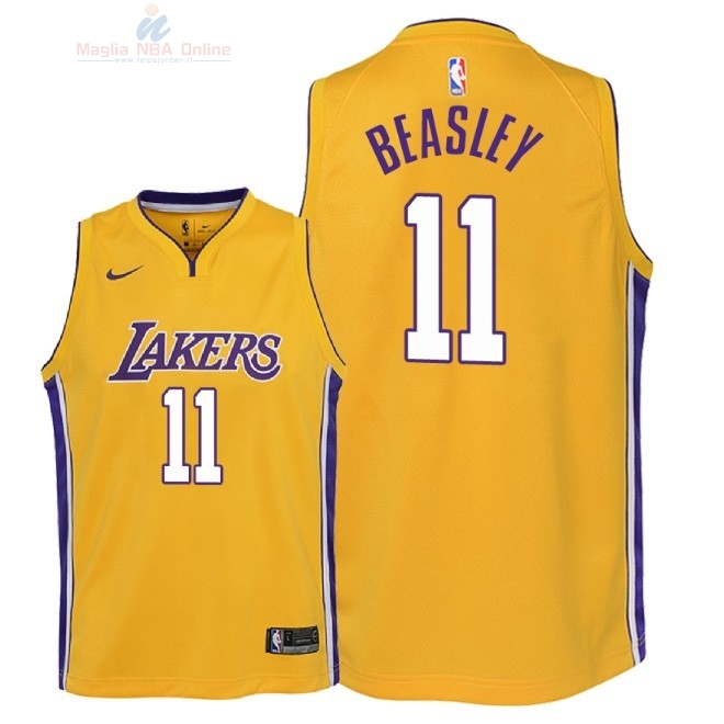 Acquista Maglia NBA Bambino L.A.Lakers #11 Michael Beasley Giallo Icon 2018