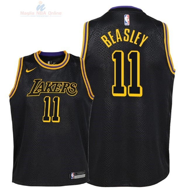 Acquista Maglia NBA Bambino L.A.Lakers #11 Michael Beasley Nike Nero Città 2018