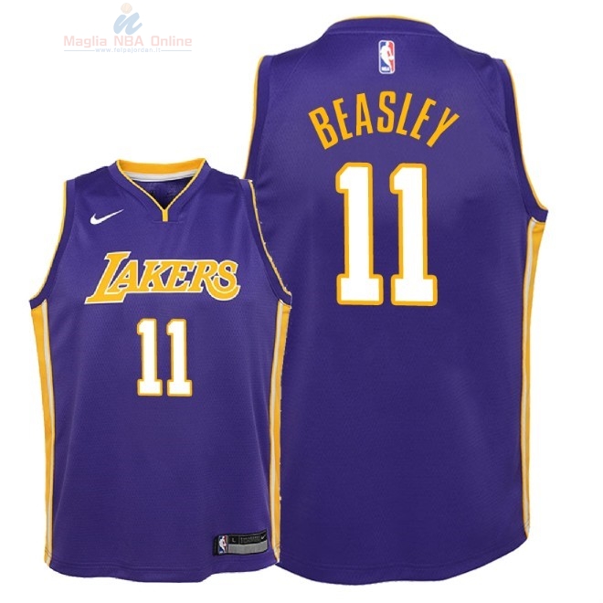 Acquista Maglia NBA Bambino L.A.Lakers #11 Michael Beasley Porpora Statement 2018