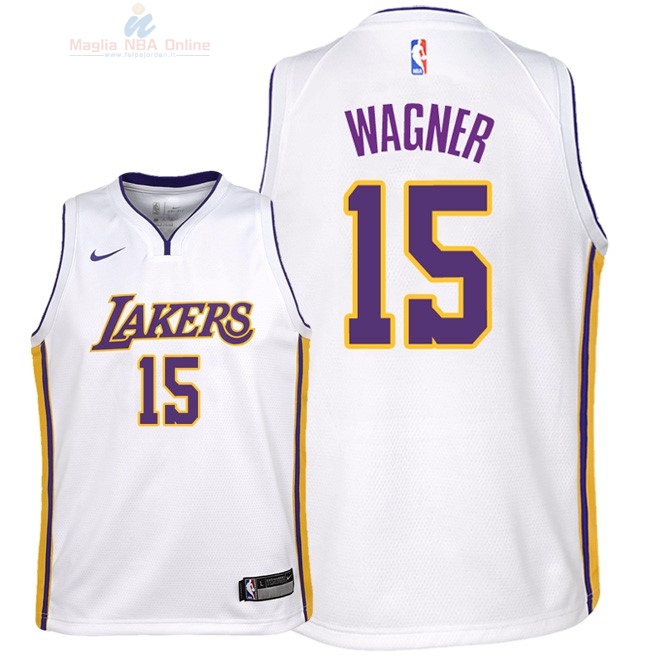 Acquista Maglia NBA Bambino L.A.Lakers #15 Moritz Wagner Bianco Association 2018