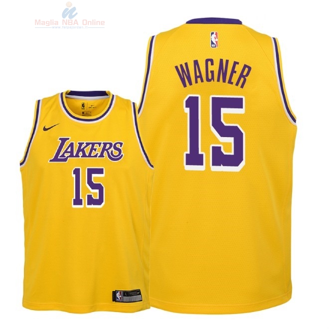 Acquista Maglia NBA Bambino L.A.Lakers #15 Moritz Wagner Giallo Icon 2018-19