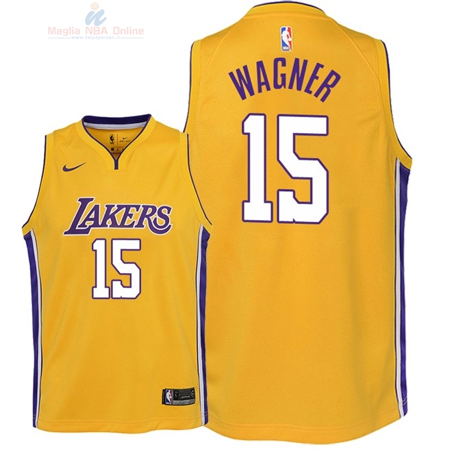 Acquista Maglia NBA Bambino L.A.Lakers #15 Moritz Wagner Giallo Icon 2018