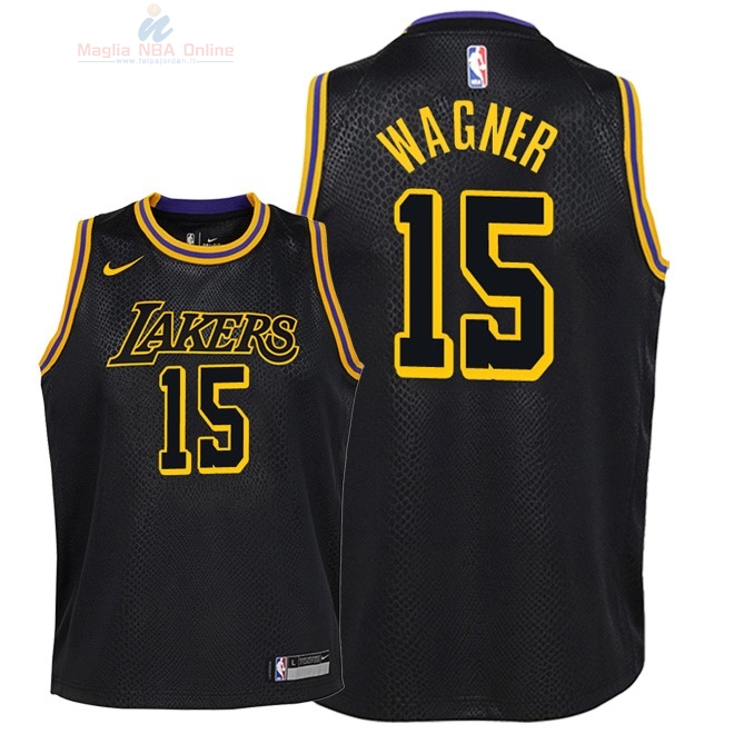 Acquista Maglia NBA Bambino L.A.Lakers #15 Moritz Wagner Nike Nero Città 2018