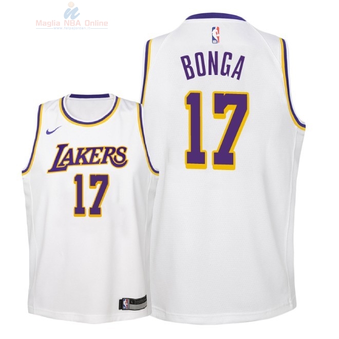 Acquista Maglia NBA Bambino L.A.Lakers #17 Isaac Bonga Bianco Association 2018-19