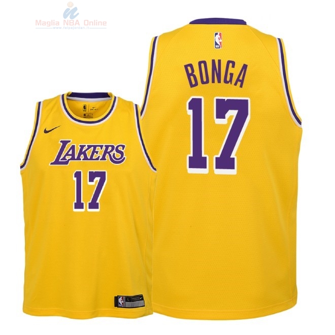 Acquista Maglia NBA Bambino L.A.Lakers #17 Isaac Bonga Giallo Icon 2018-19