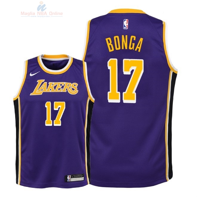 Acquista Maglia NBA Bambino L.A.Lakers #17 Isaac Bonga Porpora Statement 2018-19