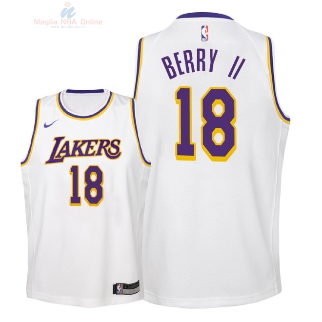 Acquista Maglia NBA Bambino L.A.Lakers #18 Joel Berry II Bianco Association 2018-19