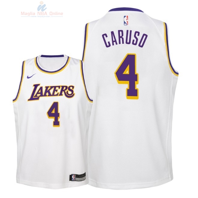 Acquista Maglia NBA Bambino L.A.Lakers #4 Alex Caruso Bianco Association 2018-19