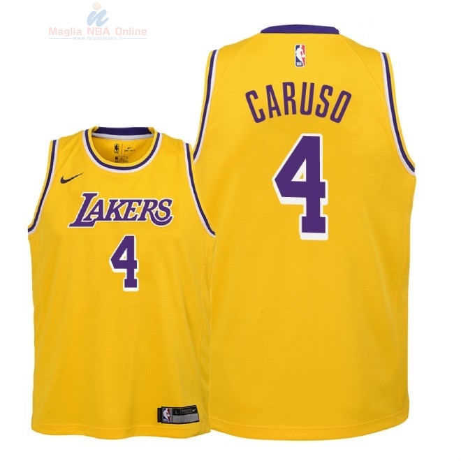 Acquista Maglia NBA Bambino L.A.Lakers #4 Alex Caruso Giallo Icon 2018-19