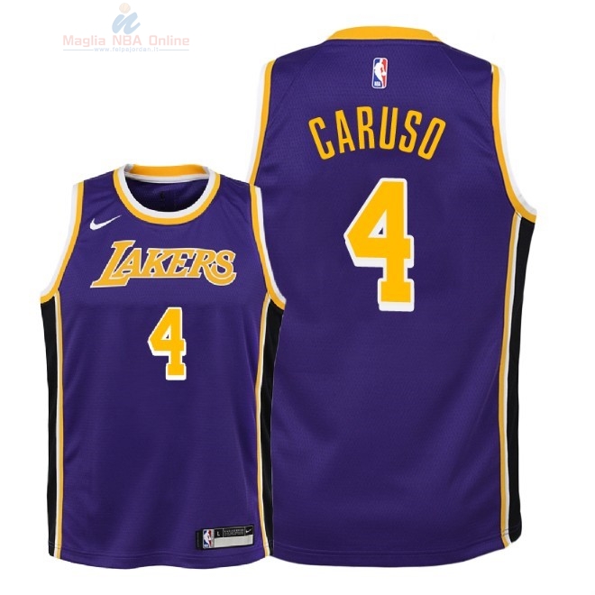 Acquista Maglia NBA Bambino L.A.Lakers #4 Alex Caruso Porpora Statement 2018-19