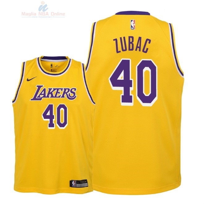 Acquista Maglia NBA Bambino L.A.Lakers #40 Ivica Zubac Giallo Icon 2018-19