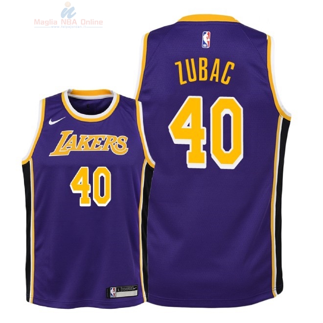 Acquista Maglia NBA Bambino L.A.Lakers #40 Ivica Zubac Porpora Statement 2018-19