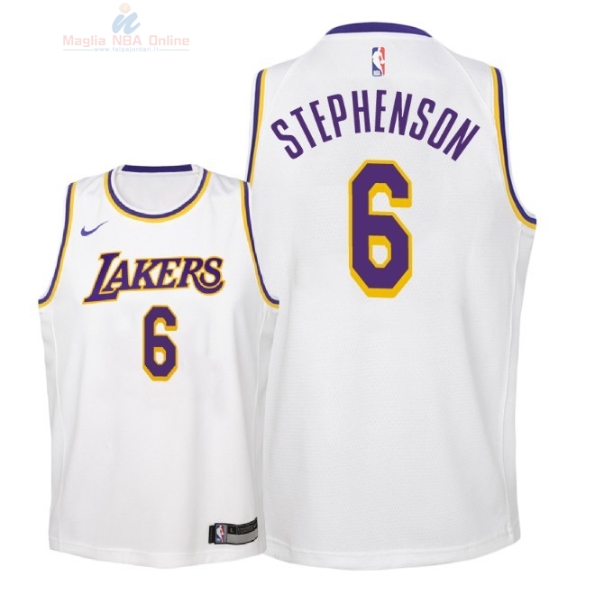 Acquista Maglia NBA Bambino L.A.Lakers #6 Lance Stephenson Bianco Association 2018-19