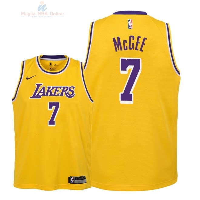 Acquista Maglia NBA Bambino L.A.Lakers #7 JaVale McGee Giallo Icon 2018-19