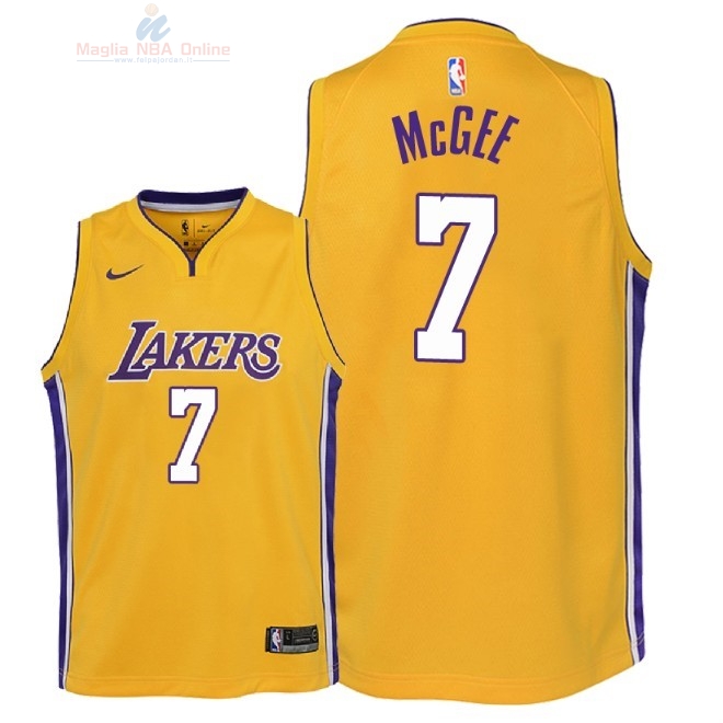 Acquista Maglia NBA Bambino L.A.Lakers #7 JaVale McGee Giallo Icon 2018