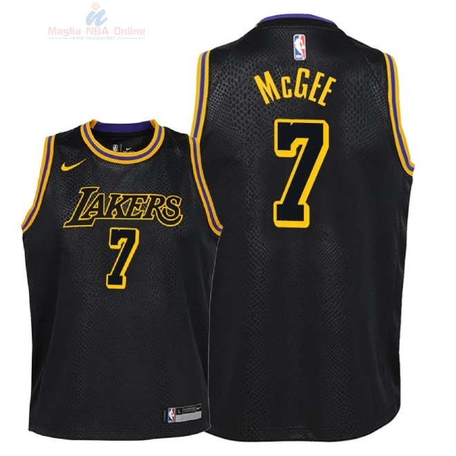 Acquista Maglia NBA Bambino L.A.Lakers #7 JaVale McGee Nike Nero Città 2018
