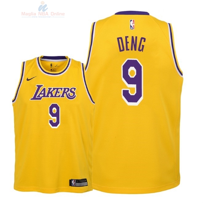 Acquista Maglia NBA Bambino L.A.Lakers #9 Luol Deng Giallo Icon 2018-19