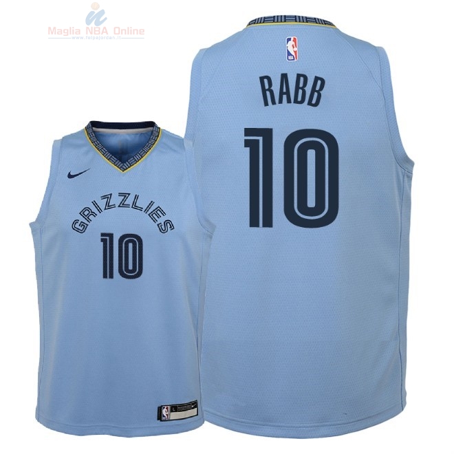 Acquista Maglia NBA Bambino Memphis Grizzlies #10 Ivan Rabb Blu Statement 2018-19