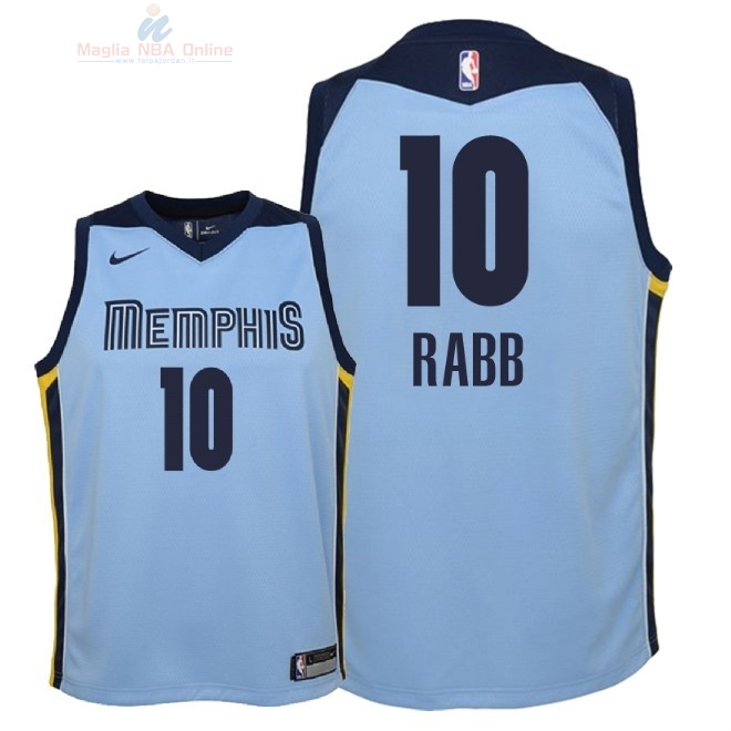 Acquista Maglia NBA Bambino Memphis Grizzlies #10 Ivan Rabb Blu Statement 2018
