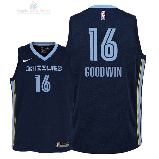 Acquista Maglia NBA Bambino Memphis Grizzlies #16 Brandon Goodwin Marino Icon 2018-19