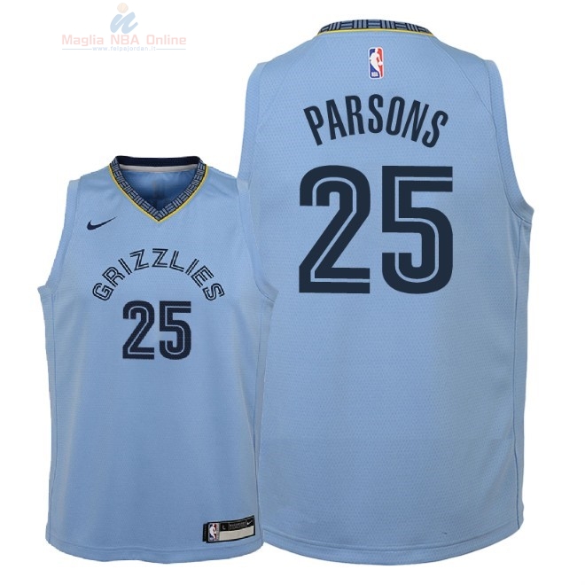 Acquista Maglia NBA Bambino Memphis Grizzlies #25 Chandler Parsons Blu Statement 2018-19