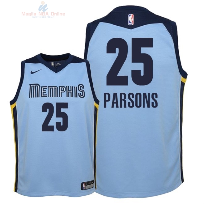 Acquista Maglia NBA Bambino Memphis Grizzlies #25 Chandler Parsons Blu Statement 2018