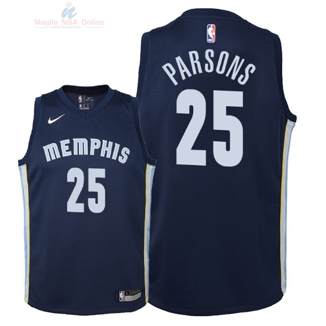 Acquista Maglia NBA Bambino Memphis Grizzlies #25 Chandler Parsons Marino Icon 2018