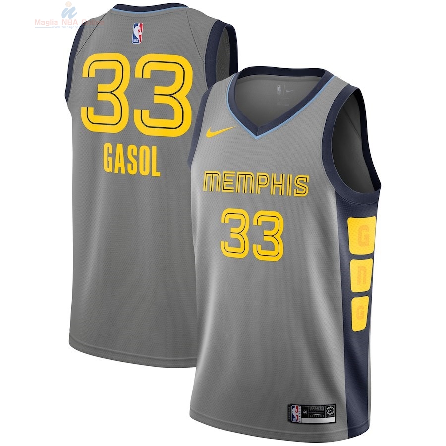 Acquista Maglia NBA Bambino Memphis Grizzlies #33 Marc Gasol Nike Grigio Città 2018-19