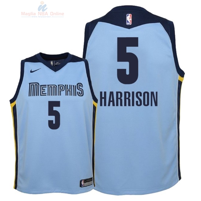 Acquista Maglia NBA Bambino Memphis Grizzlies #5 Andrew Harrison Blu Statement 2018